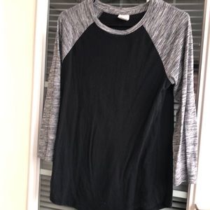 VS Pink Black/Gray Marled Baseball Tee